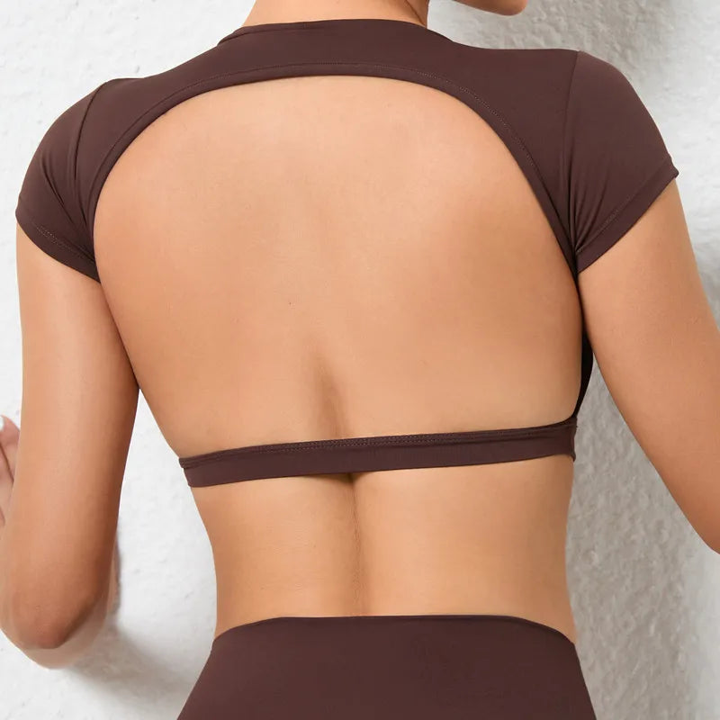 Backless Workout Crop Top
