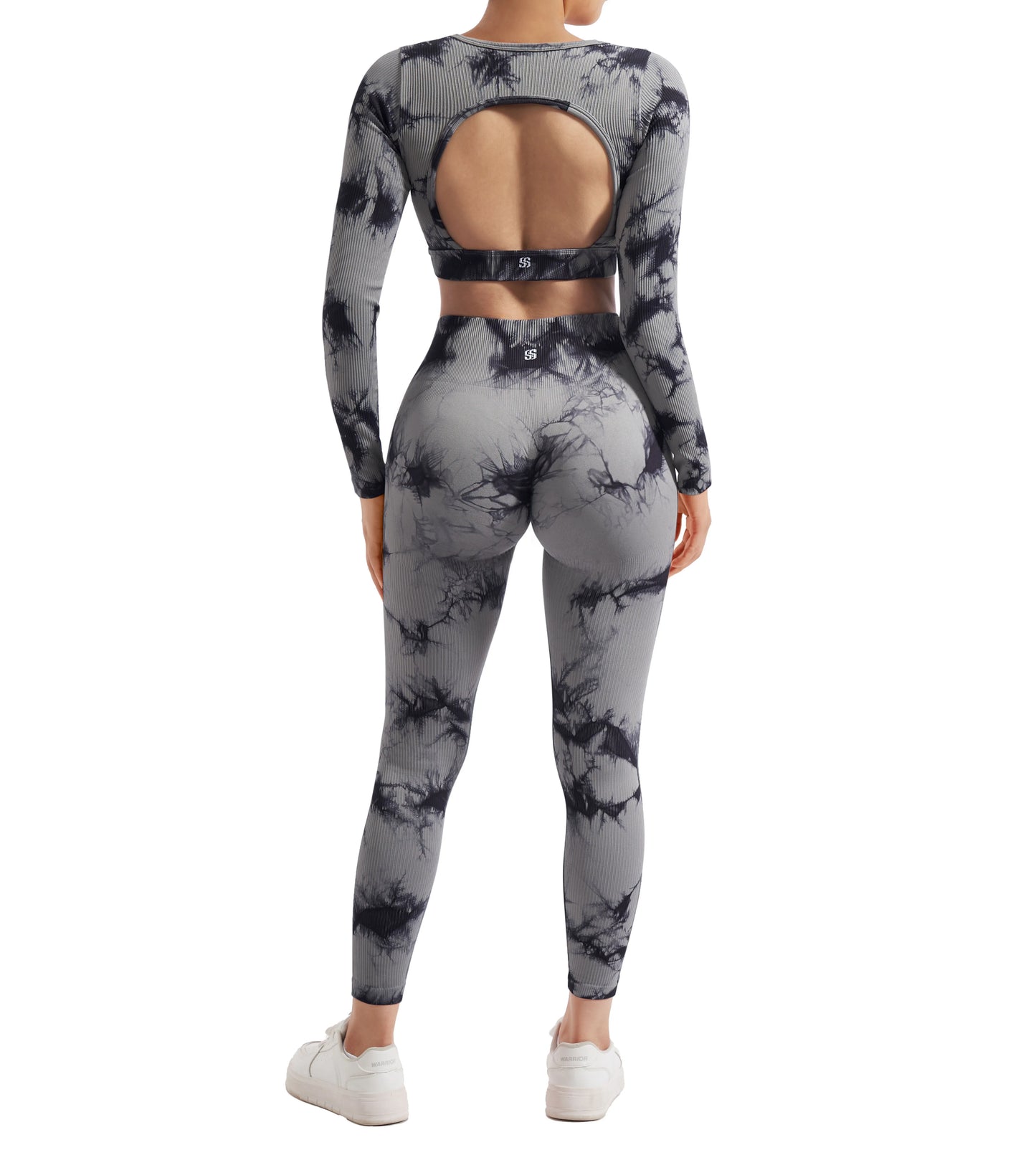 Women’s 2PCS Long Sleeve Yoga Set – Quick-Dry Gym Workout Tracksuit