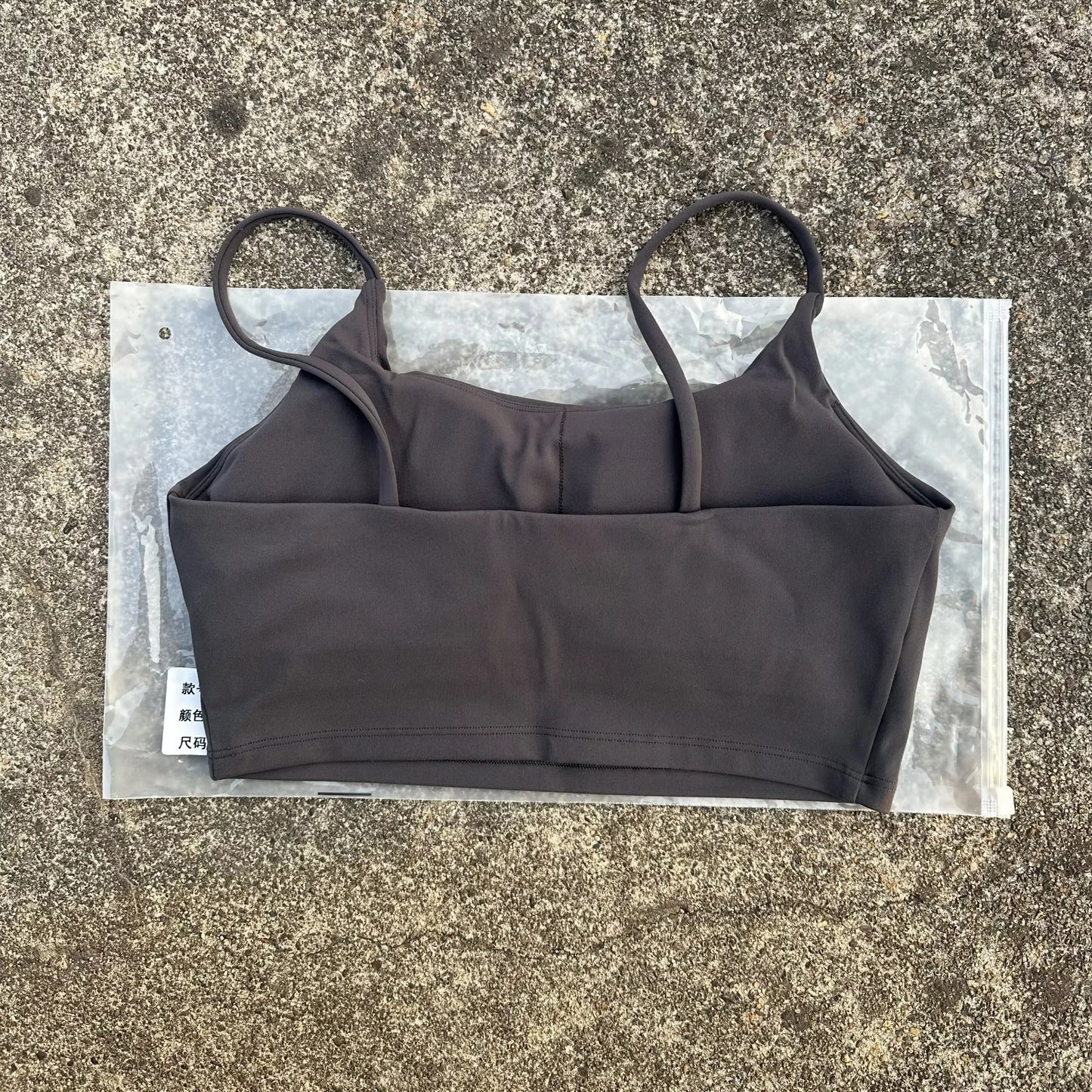 Women’s Solid Color Spaghetti Strap Sports Bra with Chest Pads