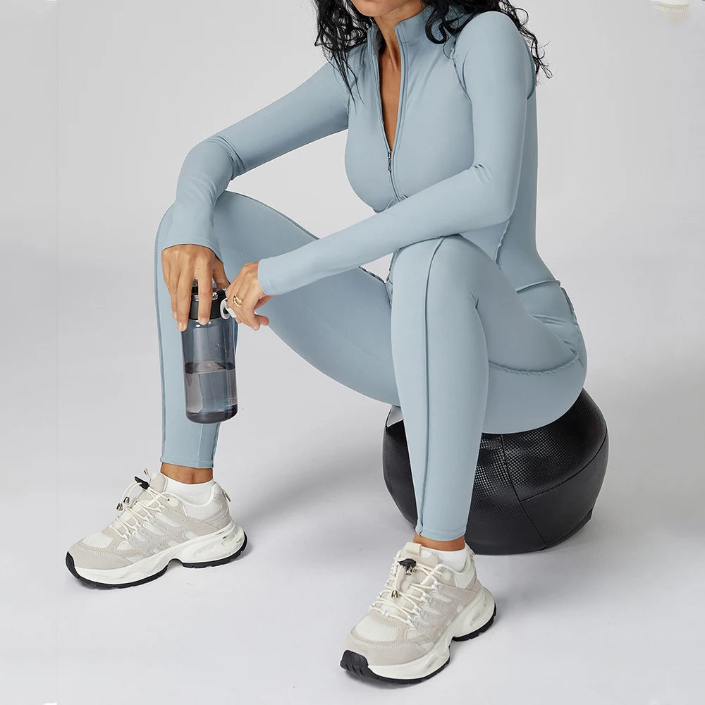 Yoga Bodysuit Long Sleeved Tracksuit