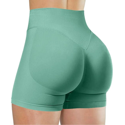 Women High Waist Yoga Shorts – Summer Fitness Running Shorts