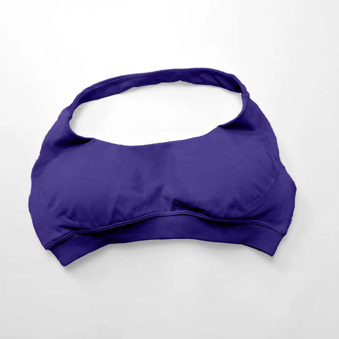 Impact Seamless Halter Sports Bra – Women High Support Open Back Gym Top