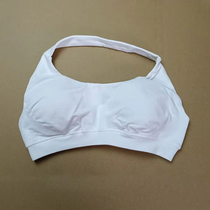 Impact Seamless Halter Sports Bra – Women High Support Open Back Gym Top