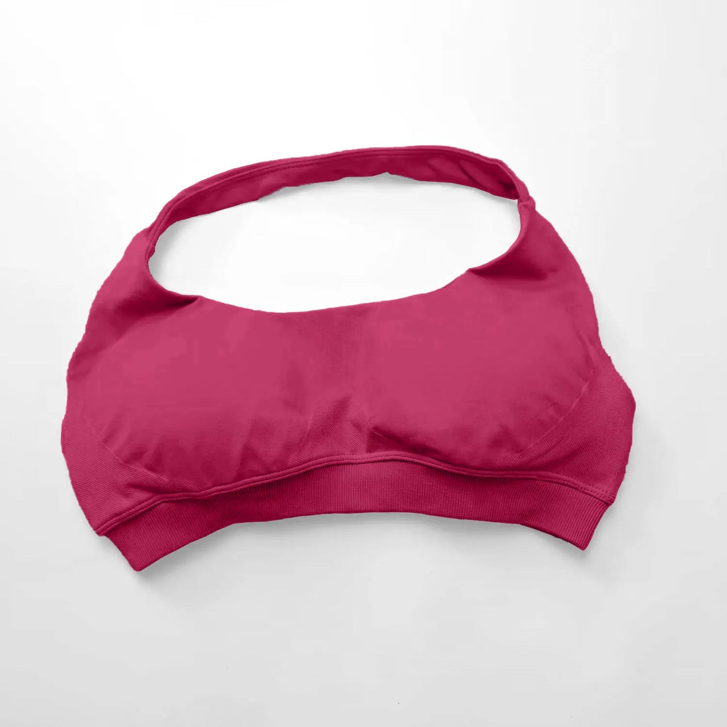 Impact Seamless Halter Sports Bra – Women High Support Open Back Gym Top
