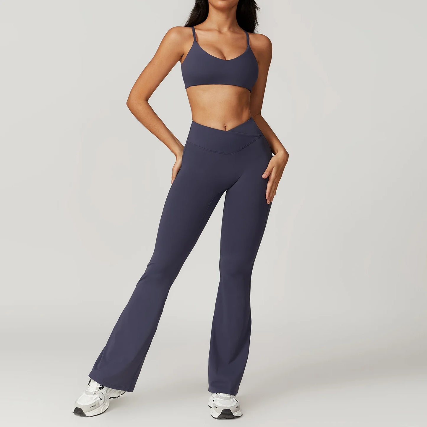 Women 2-Piece Yoga Set Crop Top & High Waist Gym Leggings
