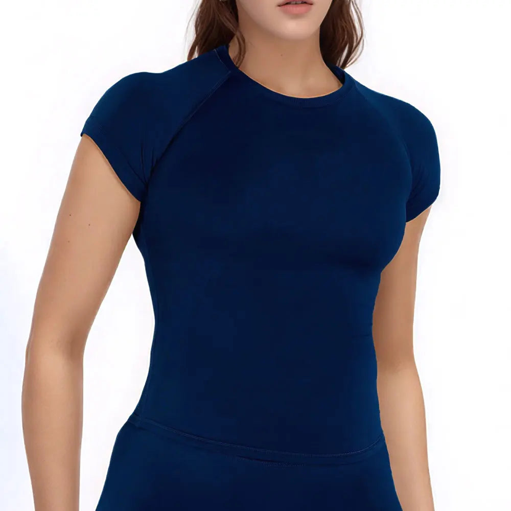Women Seamless Impact Sports T-Shirt Slim Fit Gym & Yoga Top