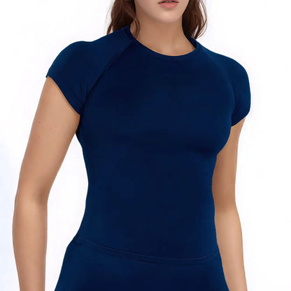 Women Seamless Impact Sports T-Shirt Slim Fit Gym & Yoga Top