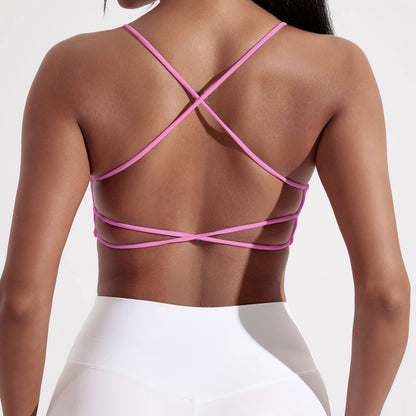 Women Cross Back Sports Bra High Support Gym & Yoga Fitness Top