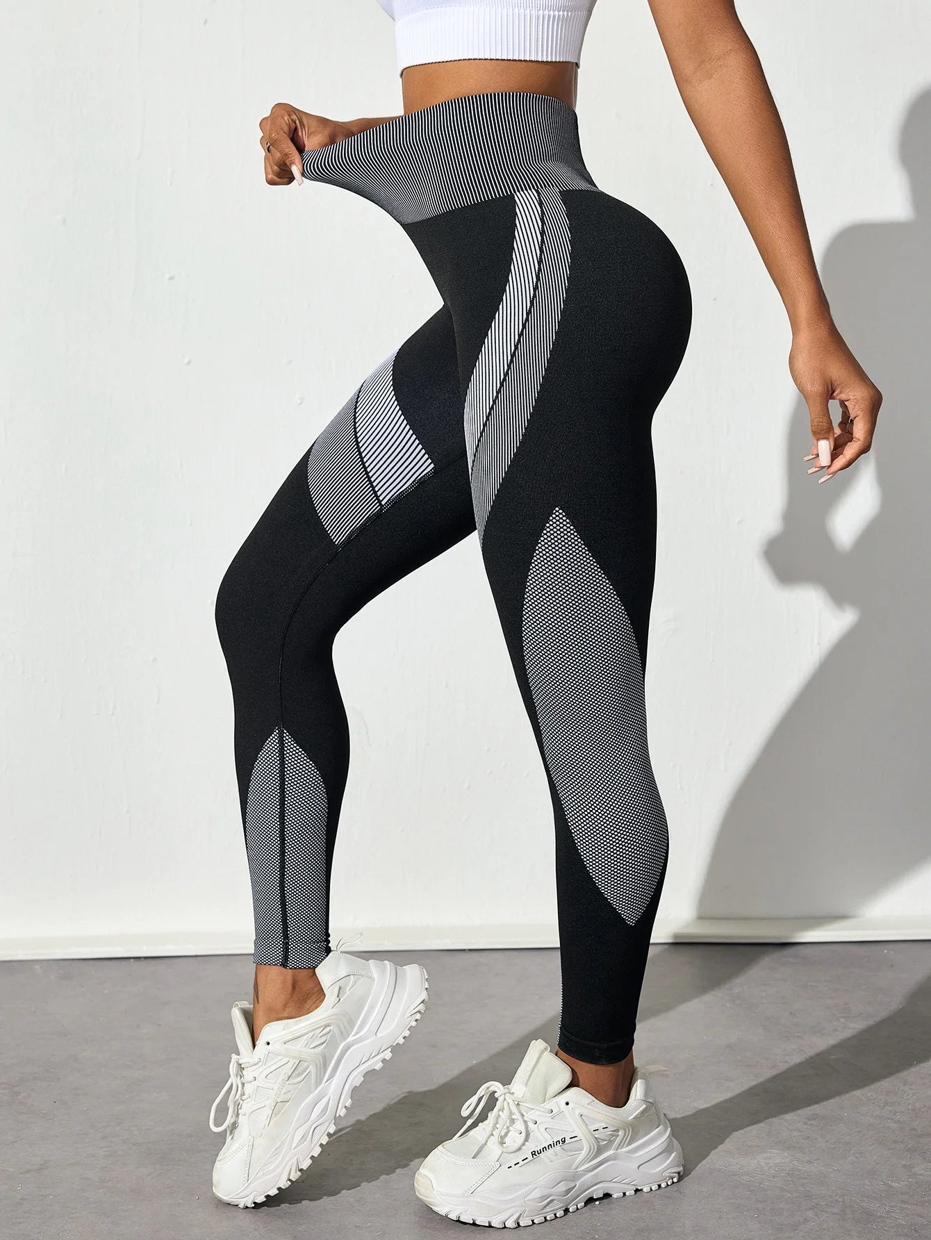 Elastic High  Waist Stylish Workout Leggings