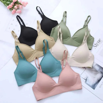Women Seamless Wireless Jelly Bra – Soft Padded Comfort Bralette