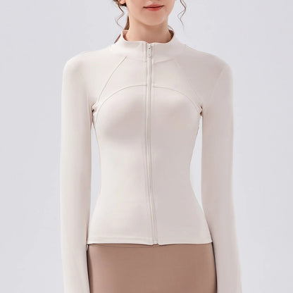 Women Quick-Dry Sports Jacket Long Sleeve Gym & Running Fitness Top
