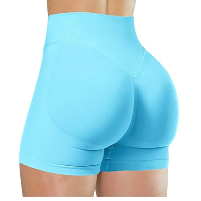 Women High Waist Yoga Shorts – Summer Fitness Running Shorts