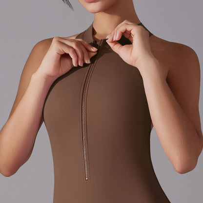 Hollow Backless Scrunch Sporty Overalls