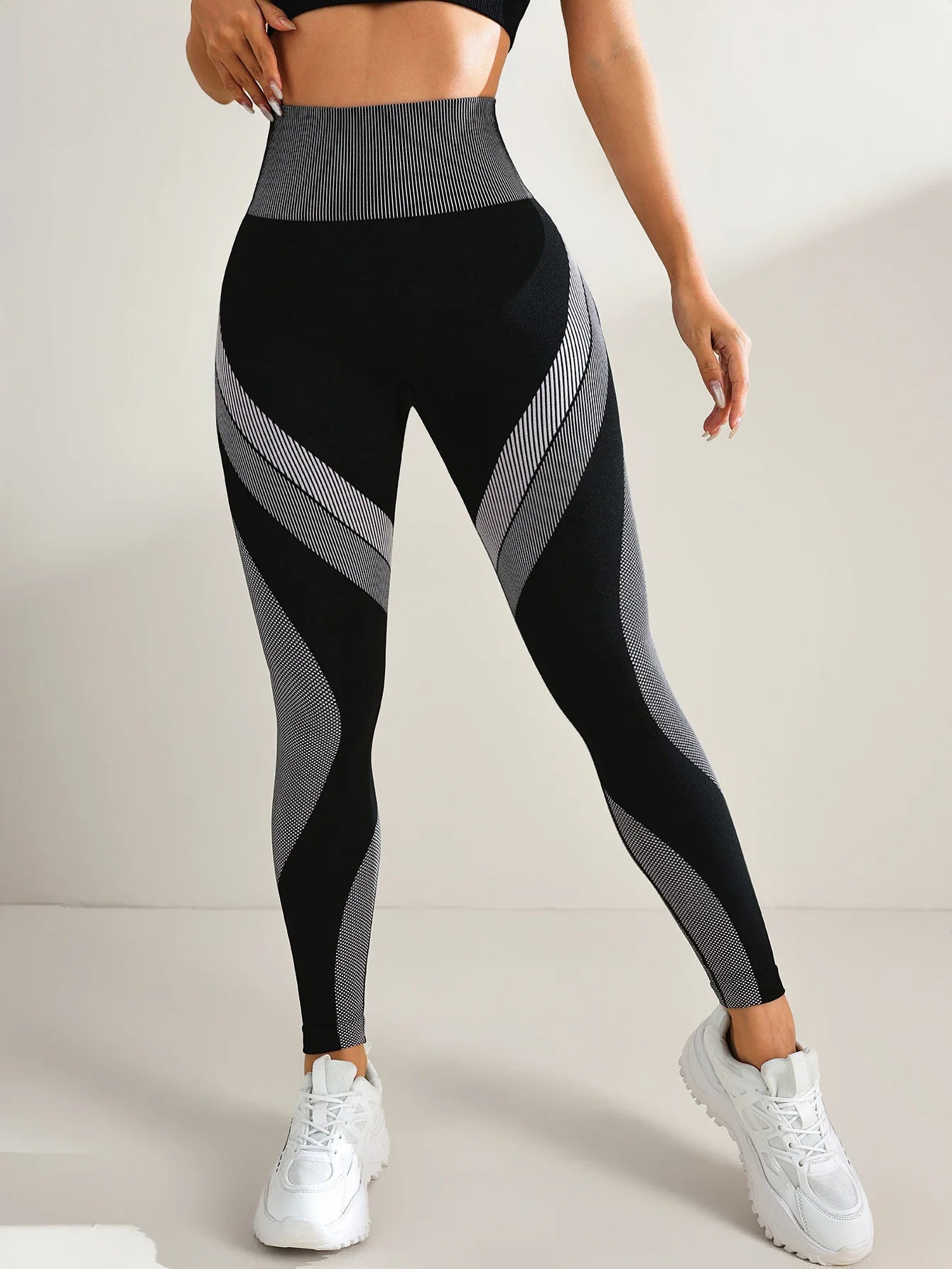 Elastic High  Waist Stylish Workout Leggings