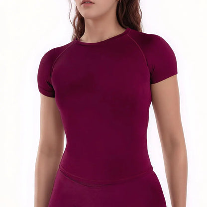 Women Seamless Impact Sports T-Shirt Slim Fit Gym & Yoga Top