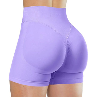 Women High Waist Yoga Shorts – Summer Fitness Running Shorts