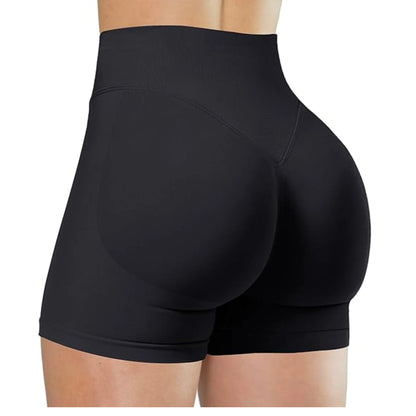 Women High Waist Yoga Shorts – Summer Fitness Running Shorts