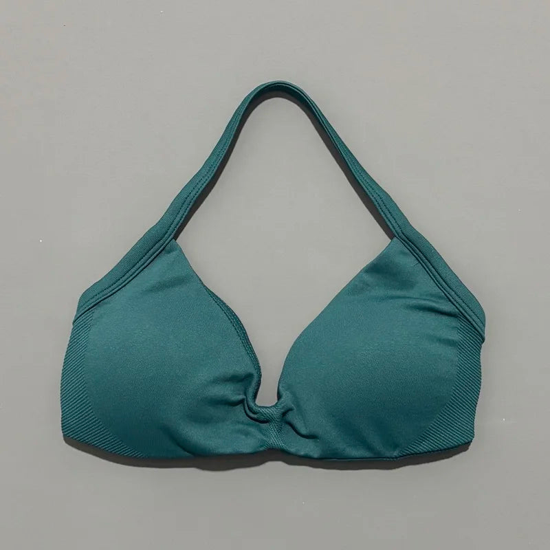 Impact Strappy High Support Sports Bra  Women Seamless Gym & Yoga Top