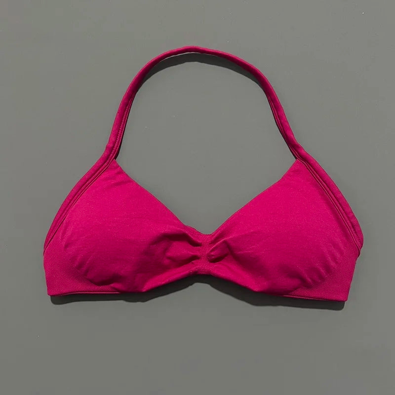 Impact Strappy High Support Sports Bra  Women Seamless Gym & Yoga Top