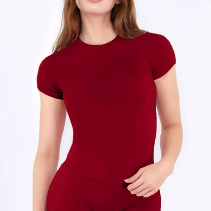 Women Seamless Impact Sports T-Shirt Slim Fit Gym & Yoga Top