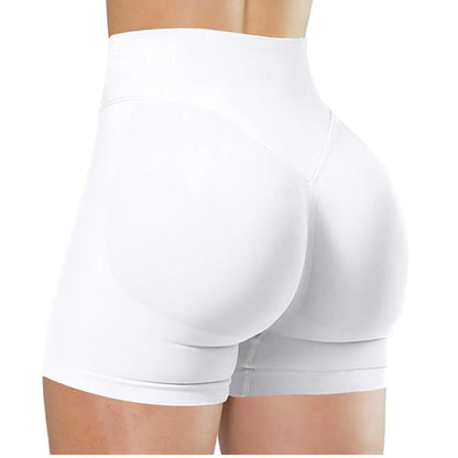 Women High Waist Yoga Shorts – Summer Fitness Running Shorts