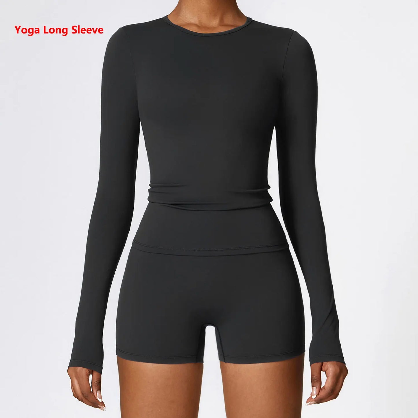 Women Long Sleeve Crop Sports Top Quick Dry Gym & Yoga Shirt
