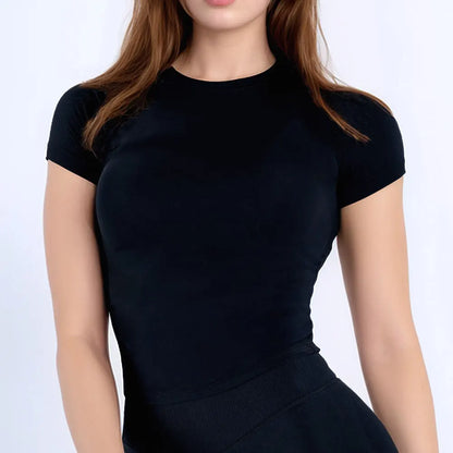 Women Seamless Impact Sports T-Shirt Slim Fit Gym & Yoga Top