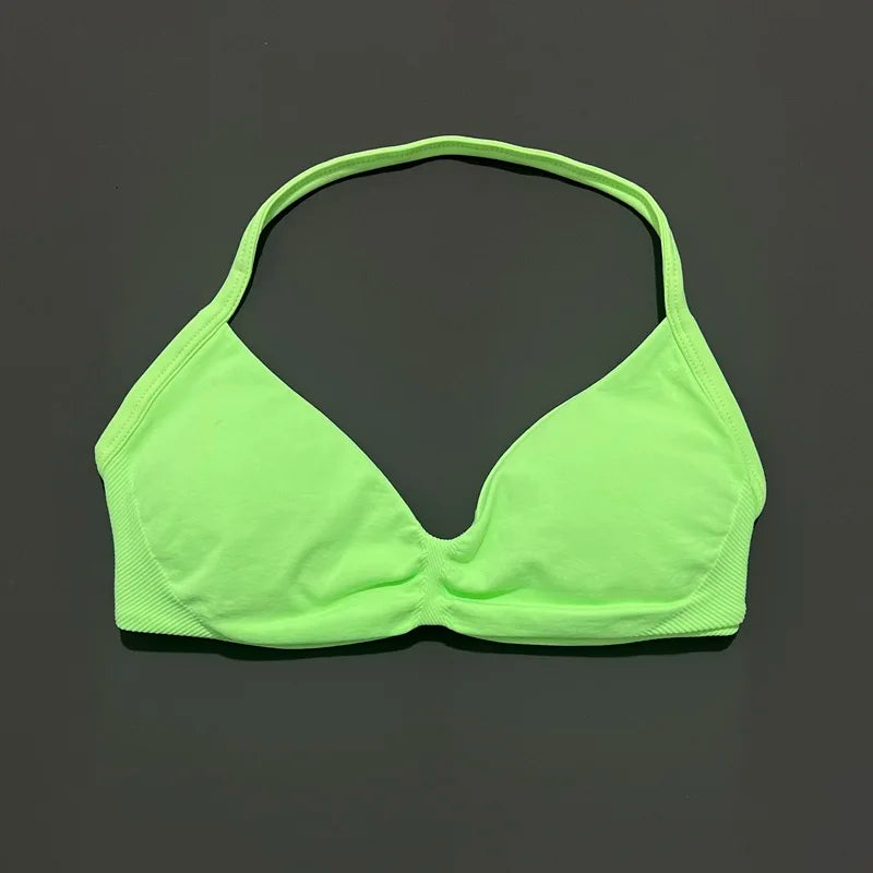 Impact Strappy High Support Sports Bra  Women Seamless Gym & Yoga Top