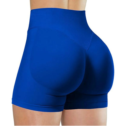 Women High Waist Yoga Shorts – Summer Fitness Running Shorts