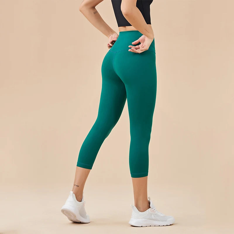 Women High Waist Push-Up Leggings Peach Hip Gym & Yoga Pants