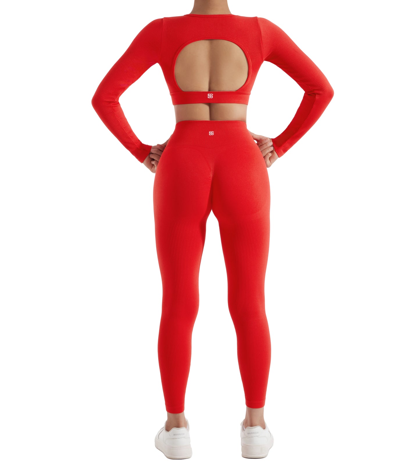 Women’s 2PCS Long Sleeve Yoga Set – Quick-Dry Gym Workout Tracksuit