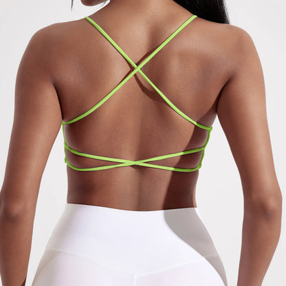 Women Cross Back Sports Bra High Support Gym & Yoga Fitness Top