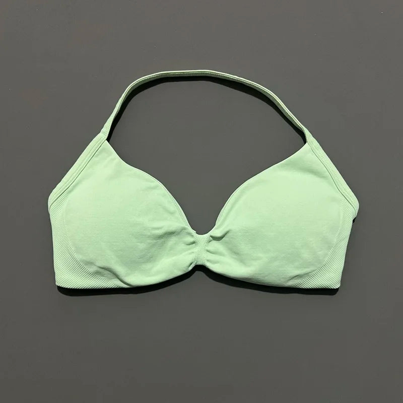 Impact Strappy High Support Sports Bra  Women Seamless Gym & Yoga Top