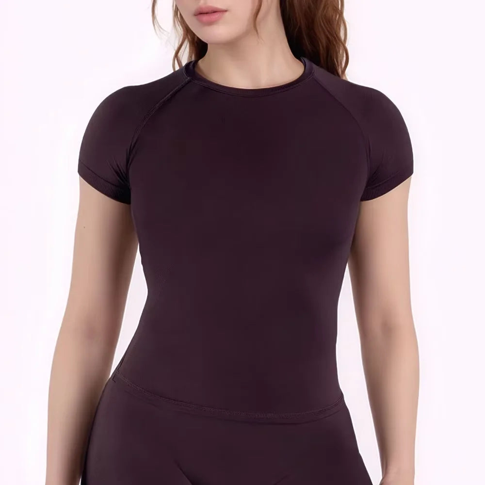 Women Impact Short Sleeve Sports Top Quick Dry Gym & Yoga Tee