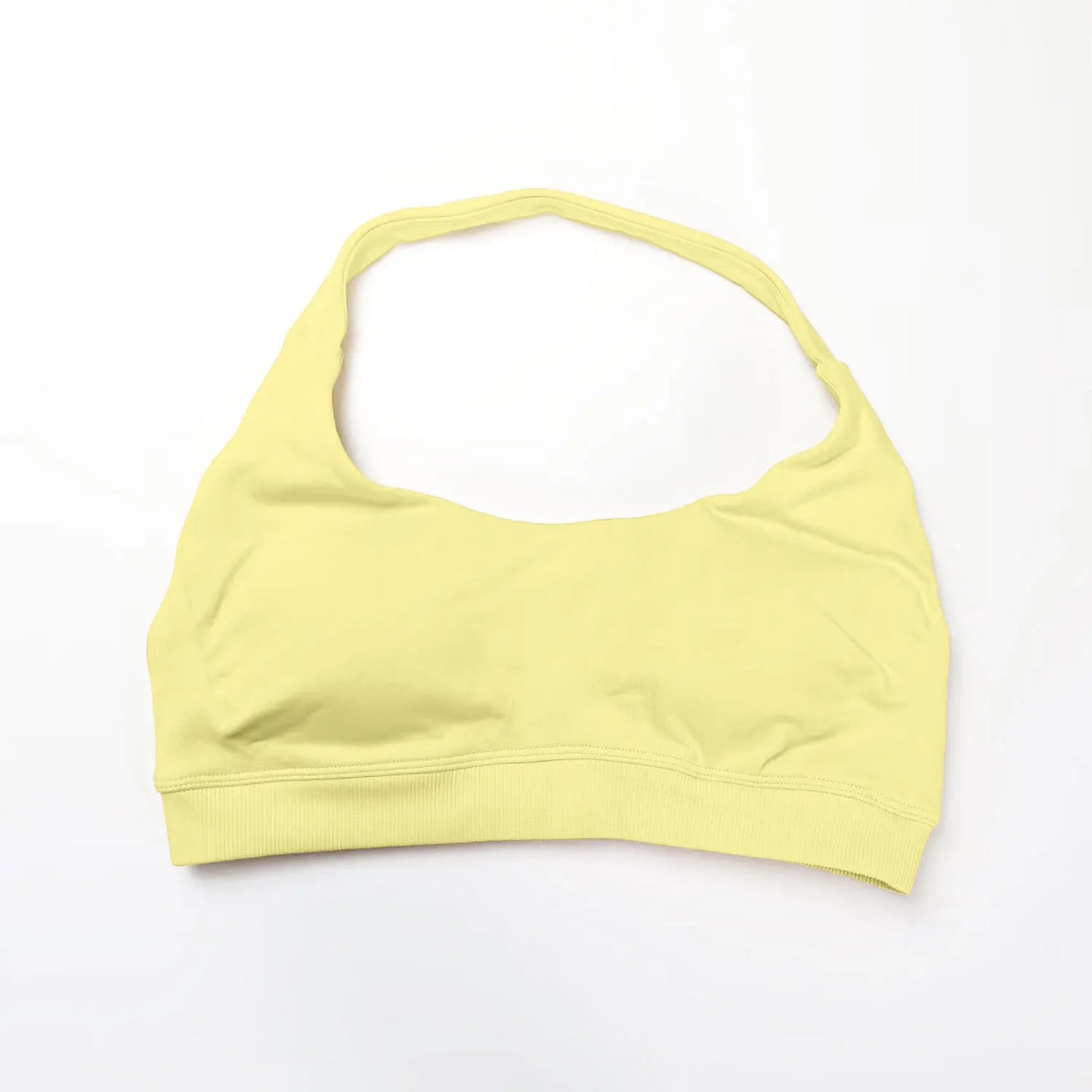 Impact Seamless Halter Sports Bra – Women High Support Open Back Gym Top
