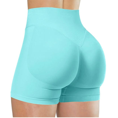 Women High Waist Yoga Shorts – Summer Fitness Running Shorts
