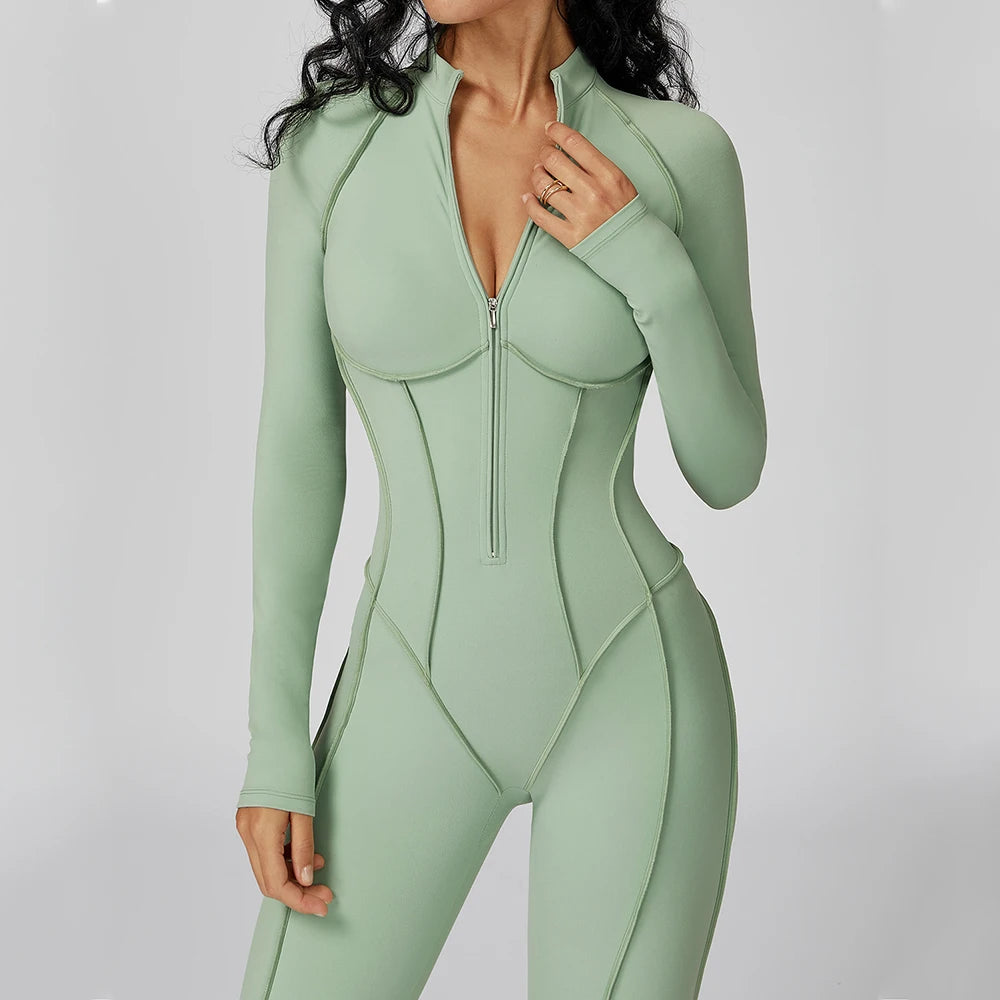 Yoga Bodysuit Long Sleeved Tracksuit
