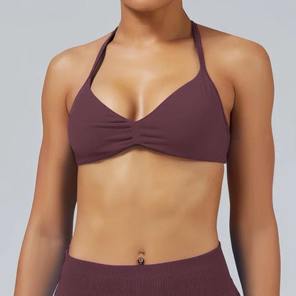 Impact Strappy High Support Sports Bra  Women Seamless Gym & Yoga Top