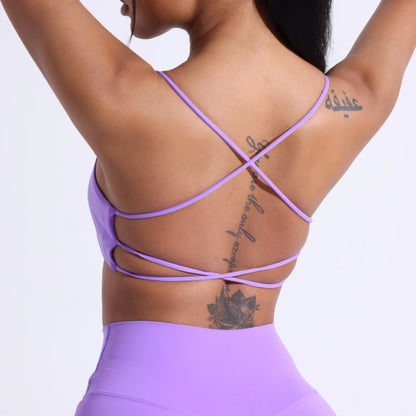 Women Cross Back Sports Bra High Support Gym & Yoga Fitness Top