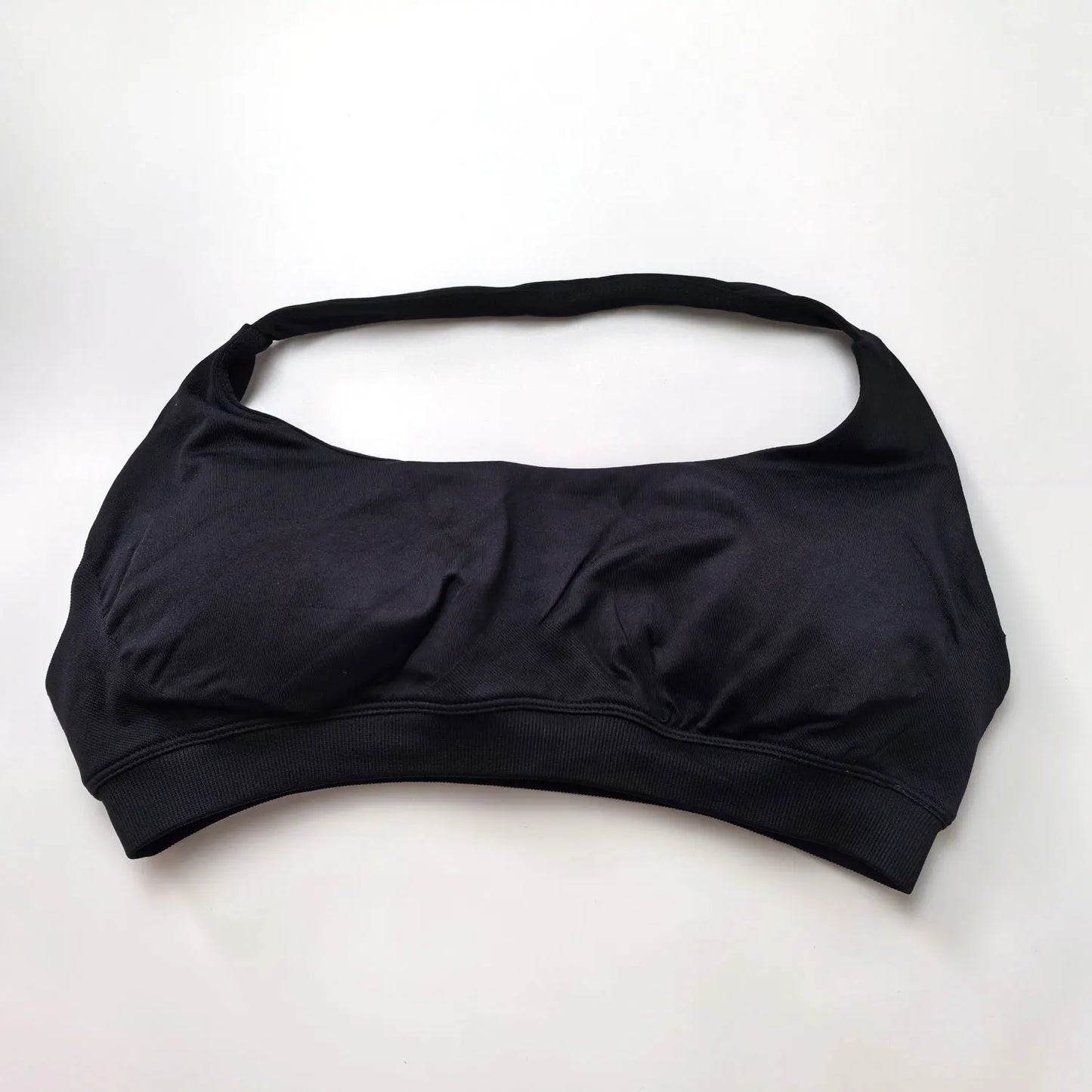 Impact Seamless Halter Sports Bra – Women High Support Open Back Gym Top