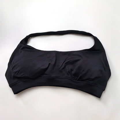 Impact Seamless Halter Sports Bra – Women High Support Open Back Gym Top