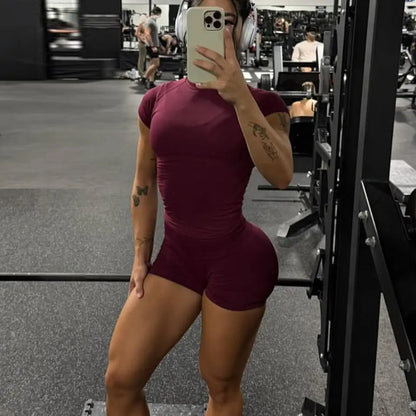 Women Seamless Impact Sports T-Shirt Slim Fit Gym & Yoga Top