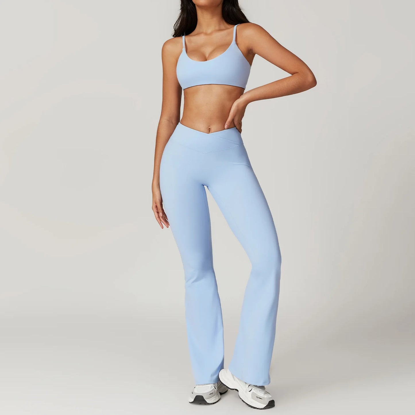 Women 2-Piece Yoga Set Crop Top & High Waist Gym Leggings