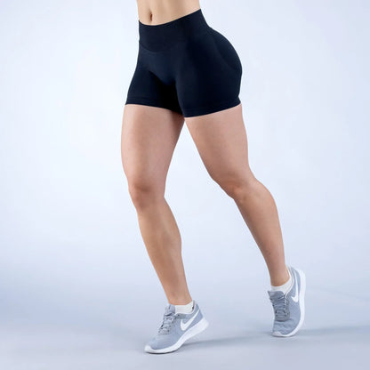 Women High Waist Yoga Shorts – Summer Fitness Running Shorts