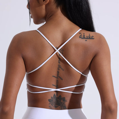 Women Cross Back Sports Bra High Support Gym & Yoga Fitness Top