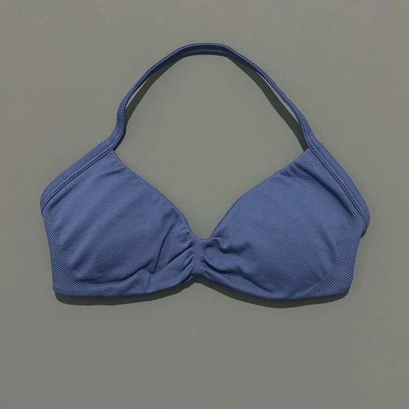 Impact Strappy High Support Sports Bra  Women Seamless Gym & Yoga Top