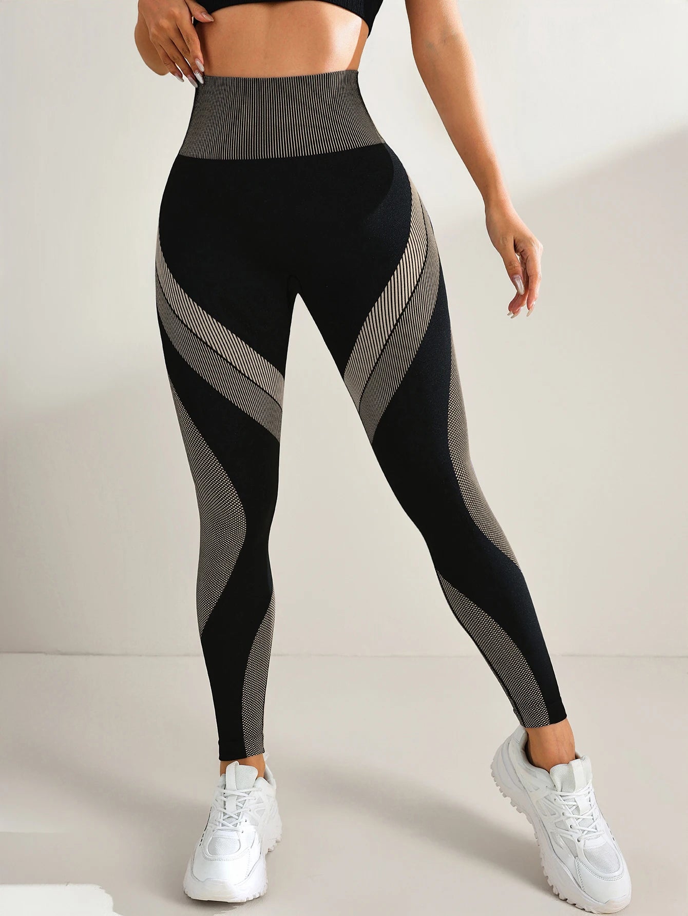 Elastic High  Waist Stylish Workout Leggings