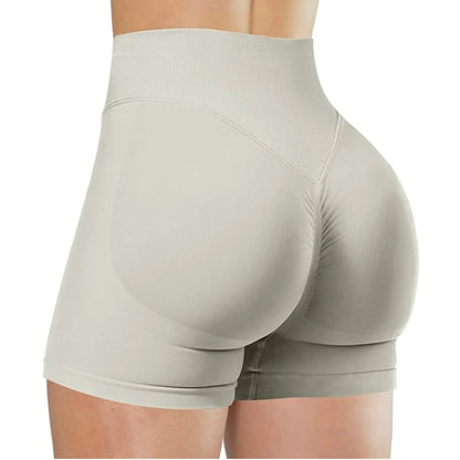Women High Waist Yoga Shorts – Summer Fitness Running Shorts