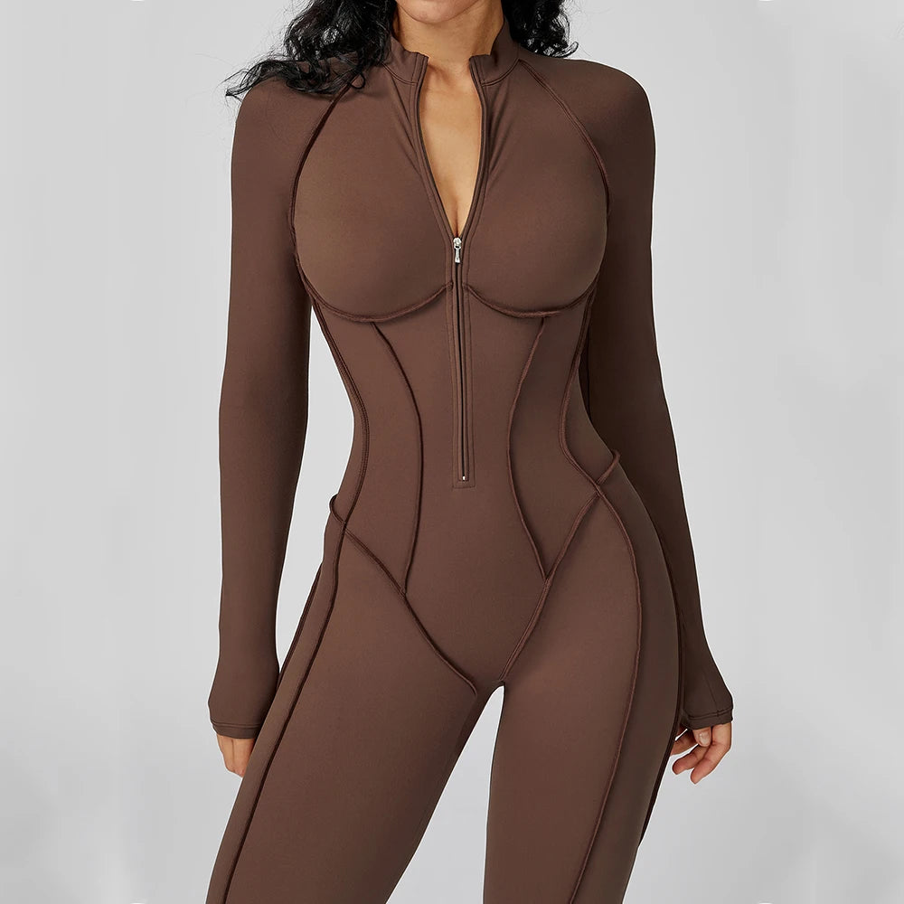 Yoga Bodysuit Long Sleeved Tracksuit