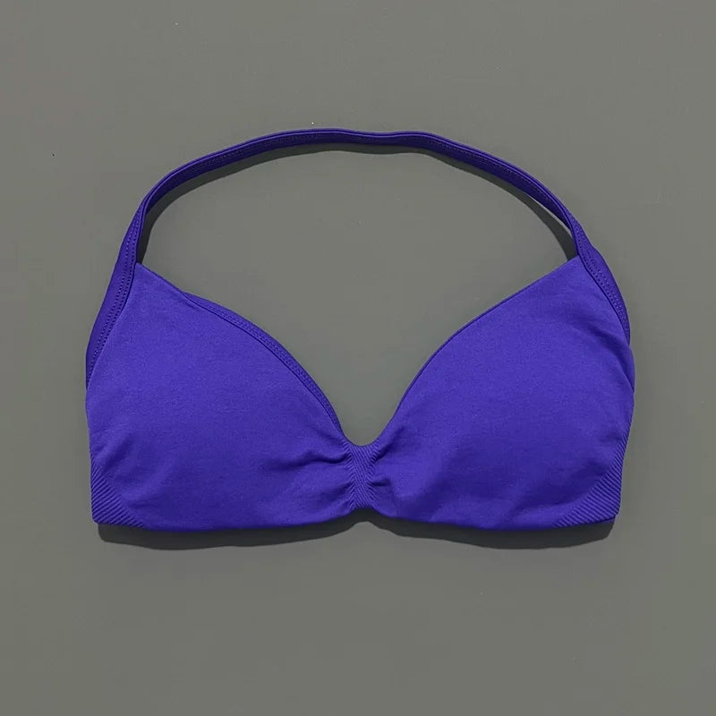 Impact Strappy High Support Sports Bra  Women Seamless Gym & Yoga Top